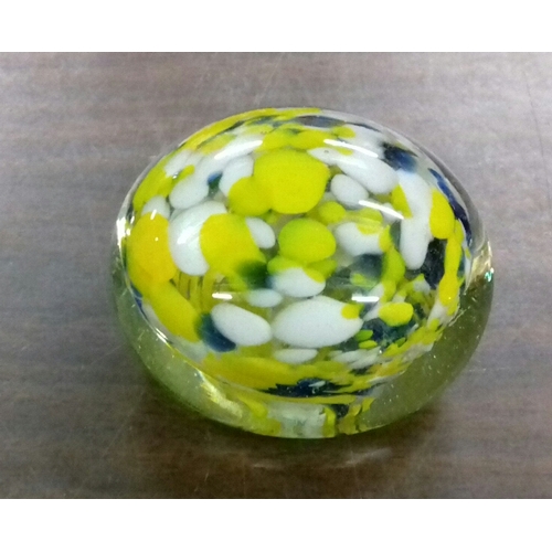 37 - 6 cm wide by 5 cm tall art glass paperweight