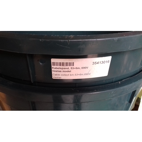 387 - 2 x large plastic cable collect bins