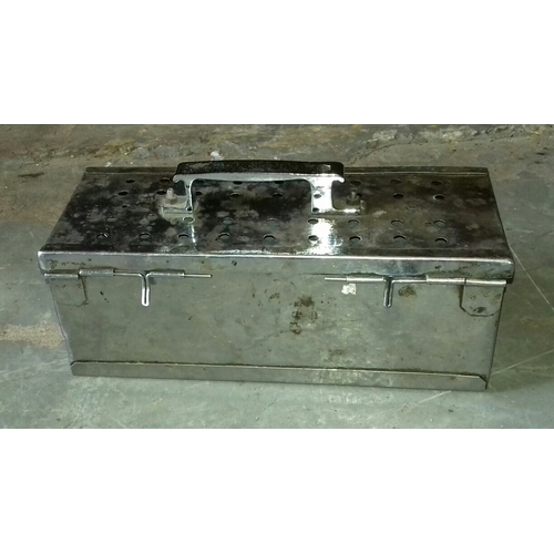 320 - Small tin box with assorted spanners etc.