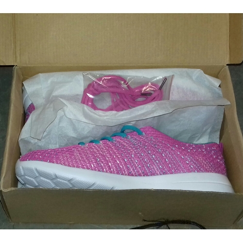 273 - New ladies coral colour sports trainers size 40 (6 1/2)