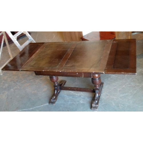 480 - Vintage Oak draw leaf table