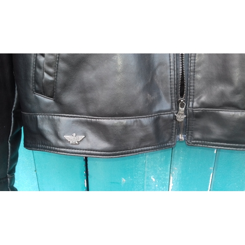 212 - R.G.A. Armani, soft leather jacket size XL