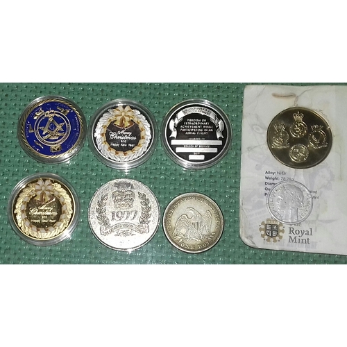 514 - Bundle of 8 x assorted commemorative coins