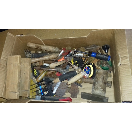 240 - Box of assorted hand tools etc