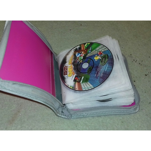 49 - Storage file with 35 x assorted Sony Playstation games inc' Disney, platform, sports, racing etc