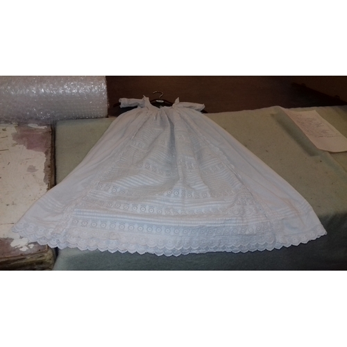 18 - Victorian childs white cotton christening gown