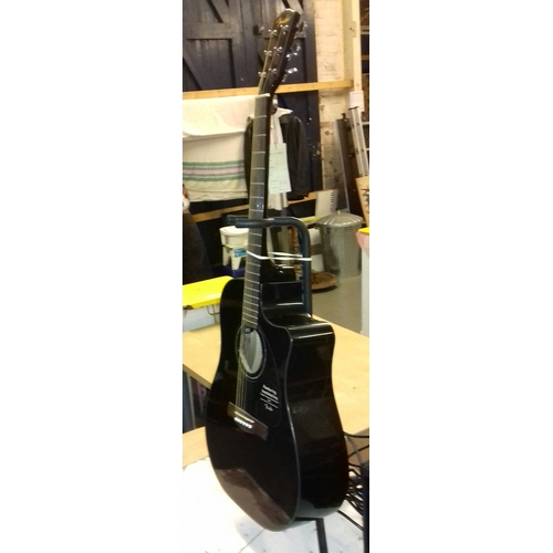 22 - Fender electro acoustic guitar model DG60CE with built in amp and tuner & BB Blaster practice amp wi... 