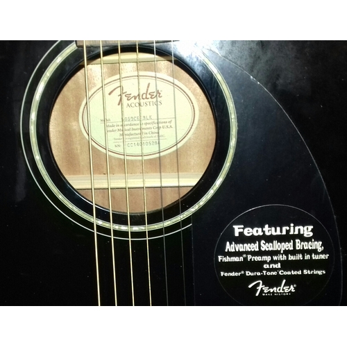 22 - Fender electro acoustic guitar model DG60CE with built in amp and tuner & BB Blaster practice amp wi... 