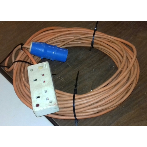 275 - Large caravan lead with 240 volt 2 gang end