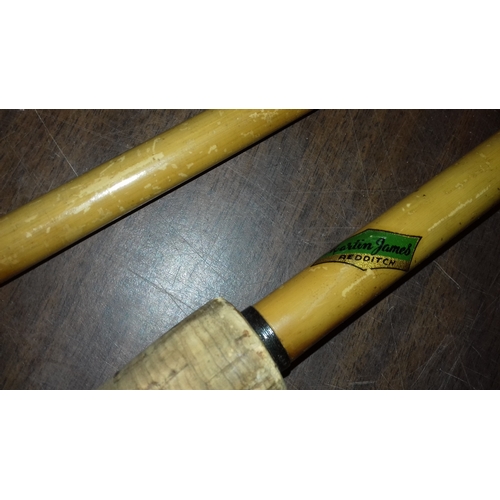 6 - Vintage cane Martin James Redditch 2 piece fly rod