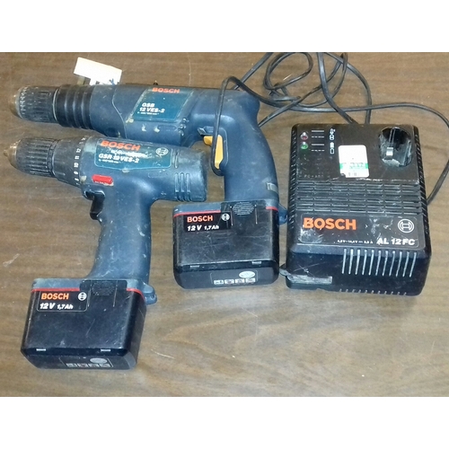 293 - 2 x Bosch 12 volt cordless drills and charger