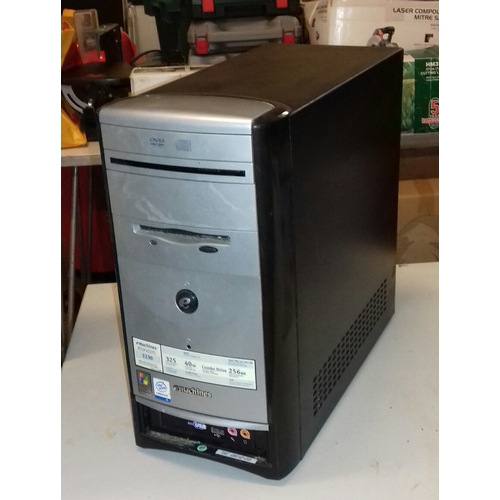 283 - E-Machines pc tower, no hard drive but believed to be in working order