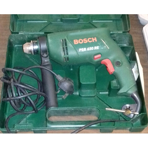 269 - Bosch corded hammer drill model PSB650RE working order in hard case