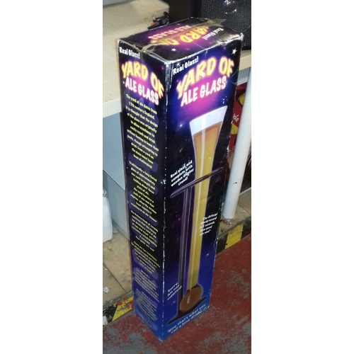 55 - Boxed as new Yard of Ale glass