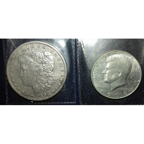 577 - 1904 American dollar & 1978 1/2 dollar