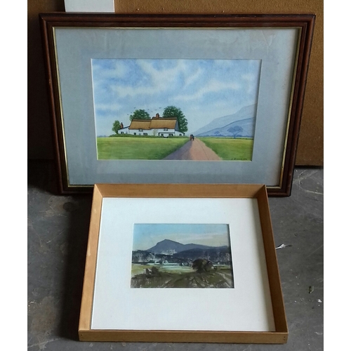 432 - 56 x 46 cm framed G.DIMECK 1993 water colour titled Farmlane Cottage Langdale & other AUBREY PHILIPS... 