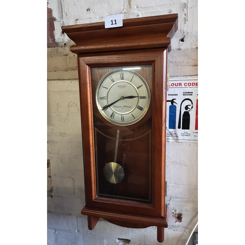 Approx. 68 cm tall Seiko quartz Westminster Whittington wall clock
