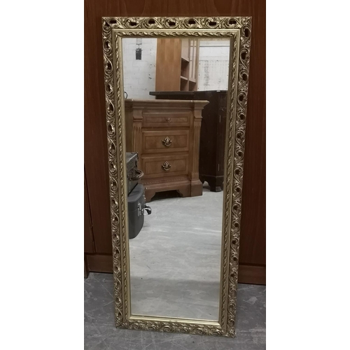 7 - 35 x 87 cm ornate gilt framed wall mirror