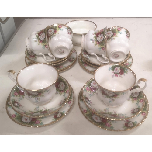 63 - Royal Albert 'Celebration' 18 piece 6 place setting tea set with matching sugar bowl