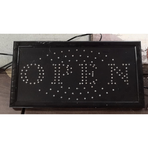 26 - 48 x 25 cm flashing open shop sign