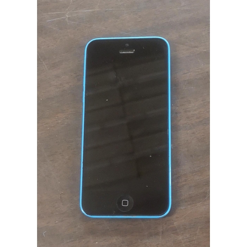 12 - Blue backed Iphone A1507 5c mobile phone, good condition but no lead so untested