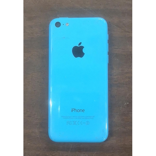 12 - Blue backed Iphone A1507 5c mobile phone, good condition but no lead so untested