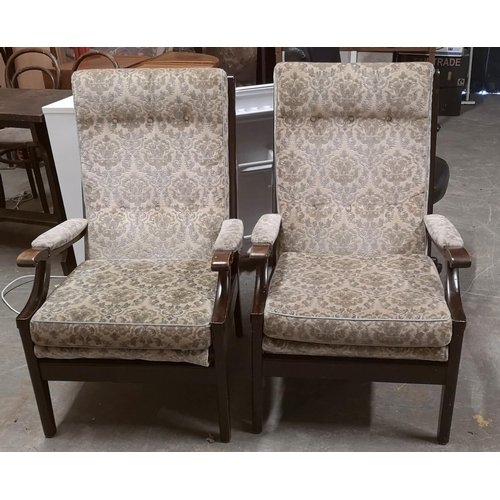 281 - Pair of vintage Cintique fireside arm chairs