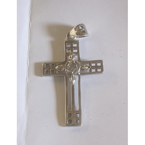 11 - 925 sterling silver Rennie Macintosh cross pendant