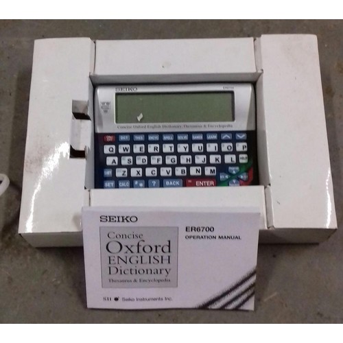 Boxed Seiko ER 6700 pocket concise dictionary thesaurus