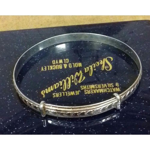 516 - Sterling stamped silver childs adjustable bracelet