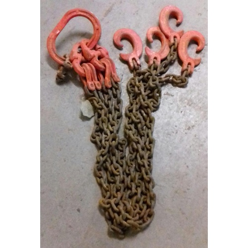 110 - 4 leg heavy duty construction lifting chain with hooks