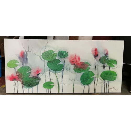 88 - 137 x 62 cm large floral canvas picture by MARTHE