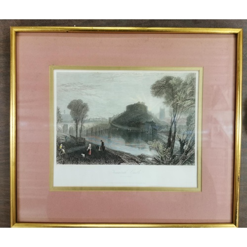 7 - 40 x 35 cm framed and mounted JT Willmore engraving from a JMW Turner drawing of Tamworth Castle