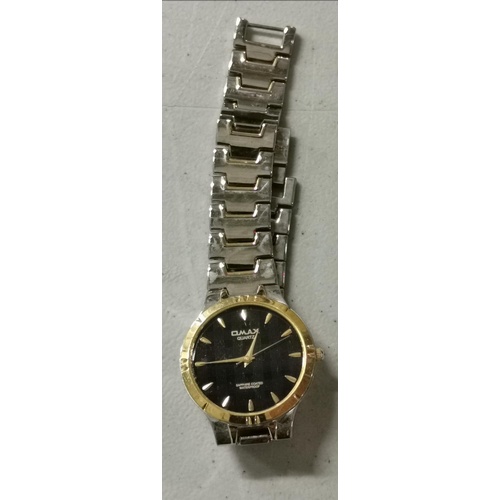 84 - Qmax gents 'sapphire' coated watch - needs battery