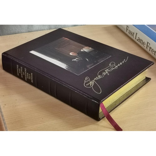 72 - Sermons & writings of President Ezra Taft Benson gold leaf 362 page hard cover Mormon book