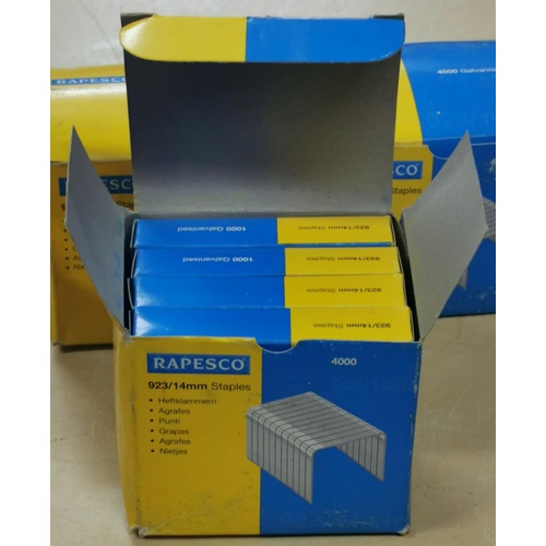 76 - Unused box of 4000 Rapesco 923/15 mm heavy duty staples