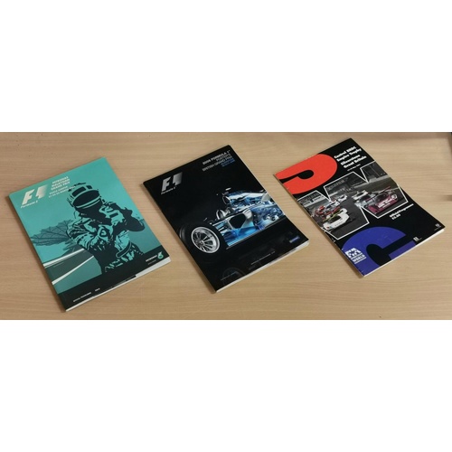 85 - Bundle of 2 x F1 and 1 x sportscar championship programmes
