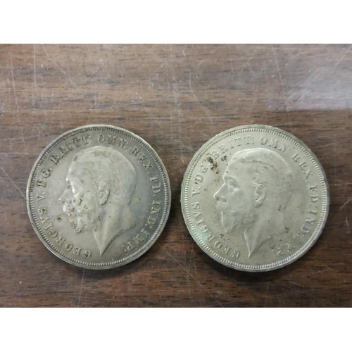 80 - Pair of 1935 silver crown coins