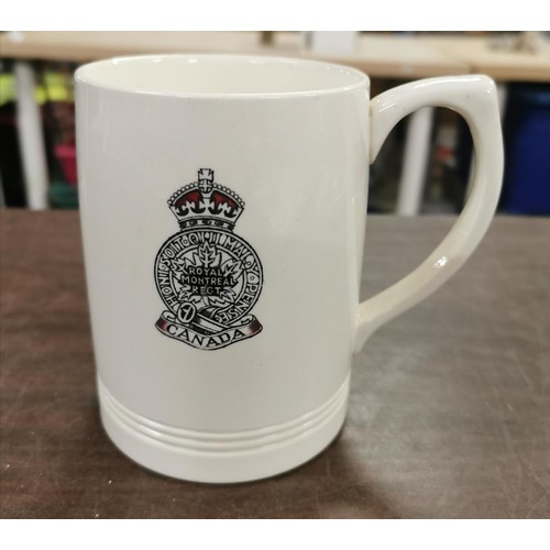 232 - Vintage Wedgwood - Royal Montreal regiment Canada tankard