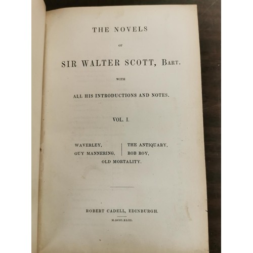 236 - 1847 the Novels of Sir Walter Scott volumes 1-5 with introductions & notes by Robert Cadell Edinburg... 