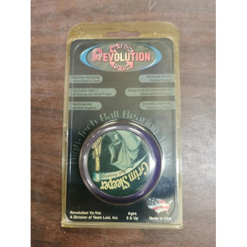 245 - New and still carded retro Team Losi revolution superior hi tech performance yoyo with grim reaper d... 