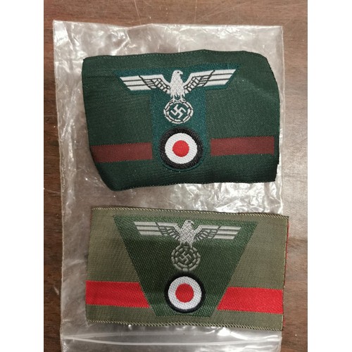 246 - Pair of 9 x 5 cm German air force cloth badges