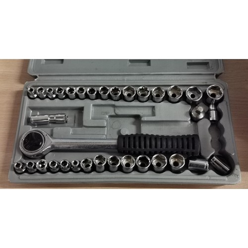 114 - Socket set in hard plastic case