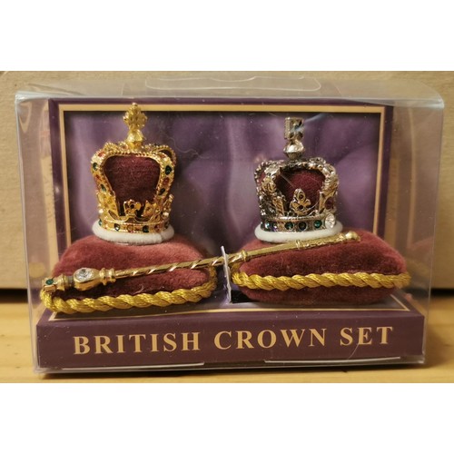 73 - Boxed Crowns and Regalia British crown set