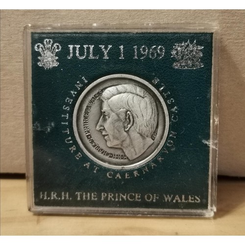 78 - 1969 Prince of Wales investiture coin in perspex case