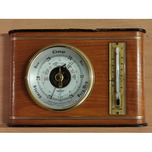 175 - 23 cm wide and 16.5 cm tall retro Shortland Smith wall barometer