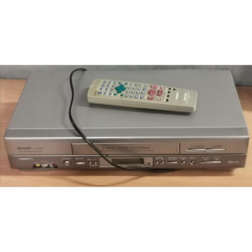 225 - Sharp video+ VCR with original remote control model VC-MH815