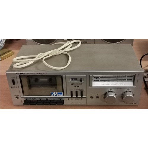 227 - Retro Sharp stereo cassette deck model RT-10