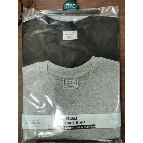 234 - New and bagged V neck t shirt twin pack size M