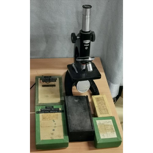 145 - Olympus Tokyo scientific microscope with assorted biological slides